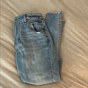 Abercrombie & Fitch Blue Ankle Cropped Jeans